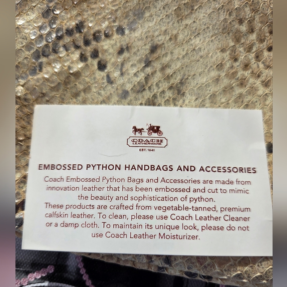 Coach Kristin Python Embossed Wristlet Clutch - image 6